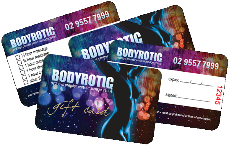 BODYROTIC gift cards...